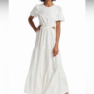 Wayf white cutout dress